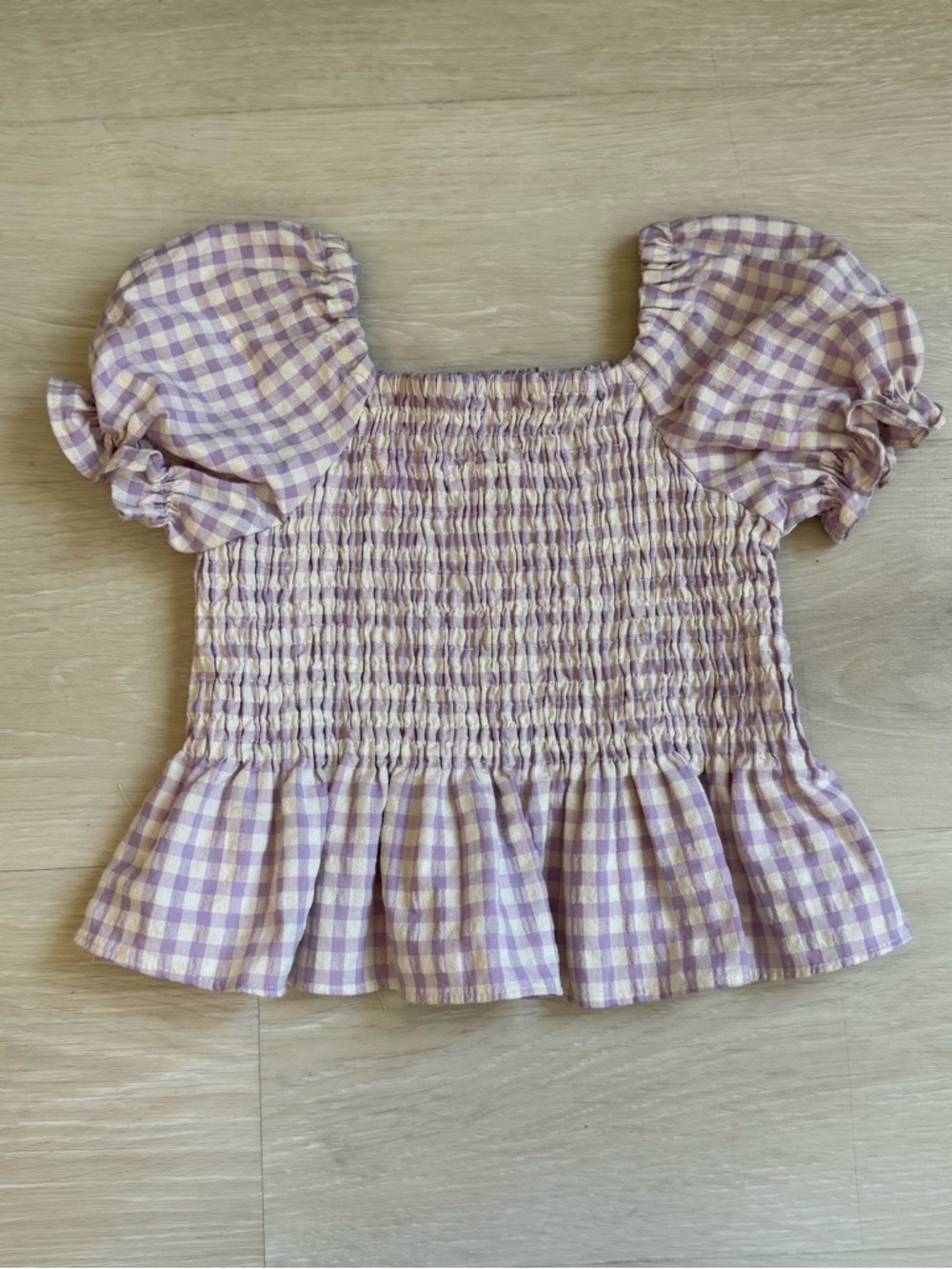 ZARA KIDS gingham blouse 4-5T